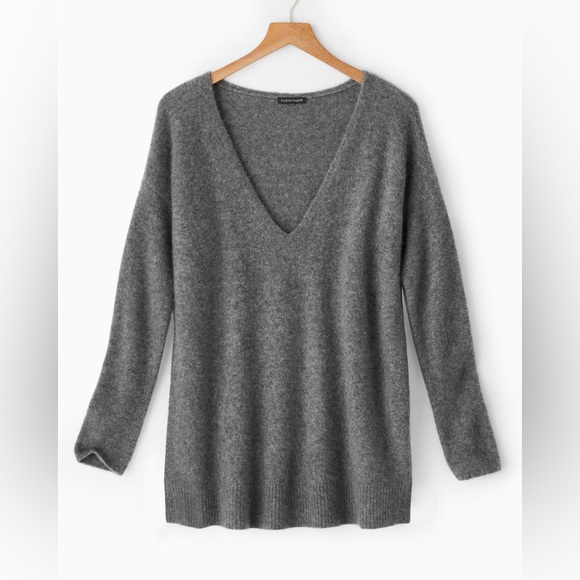 Eileen Fisher Cashmere V-Neck Sweater - Medium